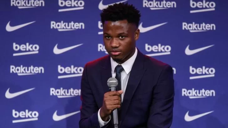 El incómodo momento de Ansu Fati tras una pregunta sobre Messi