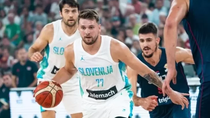 Luka Doncic espectacular en victoria de Eslovenia contra Serbia