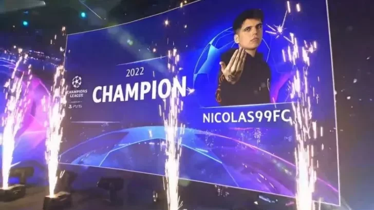 Nicolás Villalba ganó la eChampions League en una final histórica