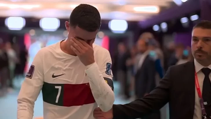 ¡Destruído! Las lágrimas de Cristiano Ronaldo tras quedar eliminado del Mundial