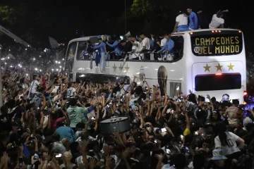 Caravana y feriado nacional: El plantel argentino festeja la Copa con su gente