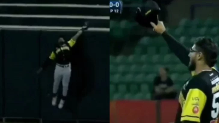 ¡Increíble! Dominicano realizó atrapada imposible en el béisbol venezolano