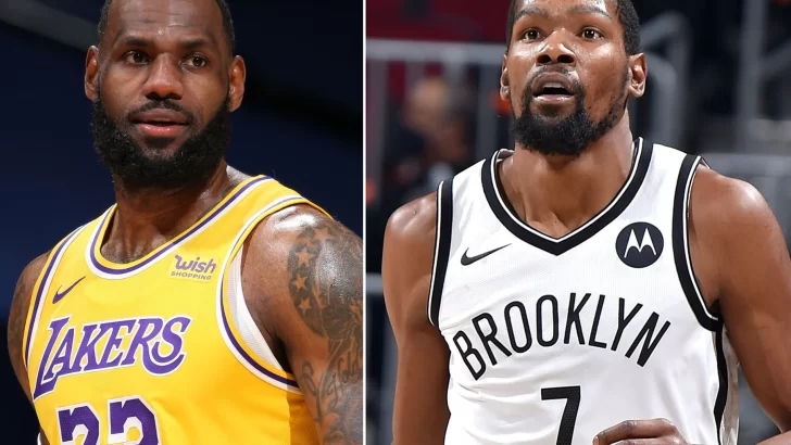 LeBron James y Kevin Durant siguen arriba en las votaciones al “NBA All Star”