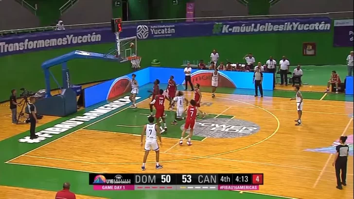 FIBA Américas U16: Dominicana cae ante Canadá en su debut