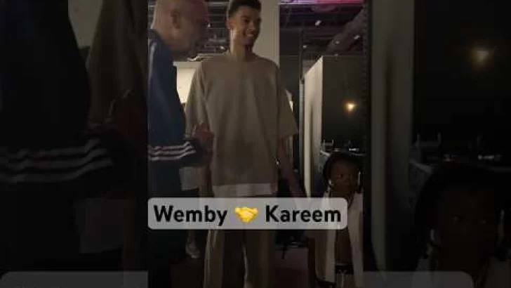 Wemby y Kareem comparten un momento legendario