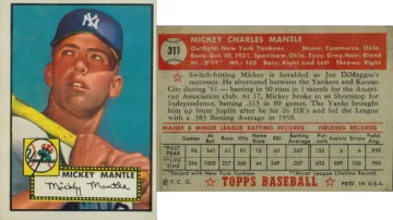 Mickey Mantle y las tarjetas de béisbol más caras de la historia