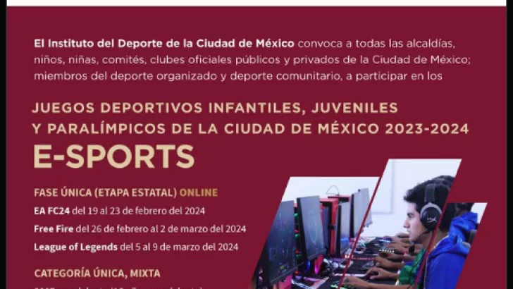 Mexico añade esports a Juegos Deportivos Infantiles, Juveniles y Paralímpicos 2024