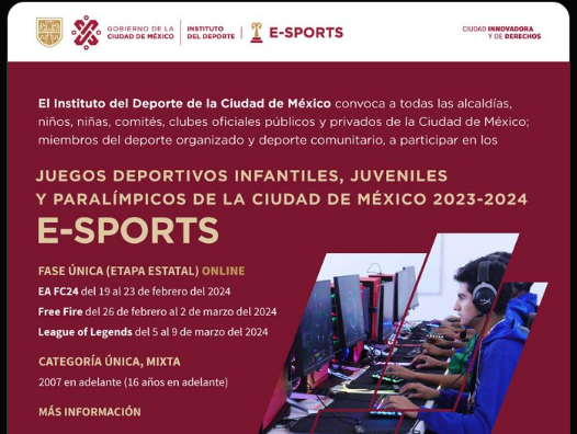 Mexico añade esports a Juegos Deportivos Infantiles, Juveniles y Paralímpicos 2024