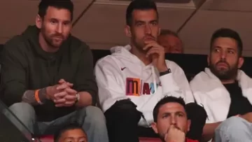Messi asistió al partido entre Miami Heat y Boston Celtics