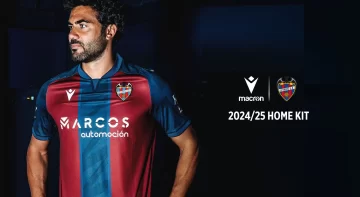 Camisetas oficiales Macron que utilizará Levante para la temporada 24/25