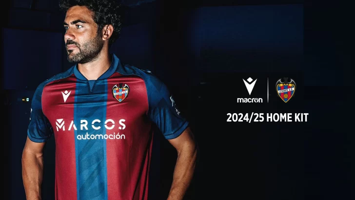 Camisetas oficiales Macron que utilizará Levante para la temporada 24/25