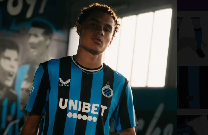 Nueva camiseta oficial de Castore que utilizará el Club Brugge para la temporada 24/25