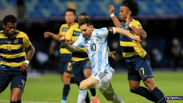 Cuántos partidos jugaron Argentina y Ecuador por Copa América