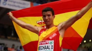 ¿Cuántos títulos tiene el atleta Adel Mechaal?