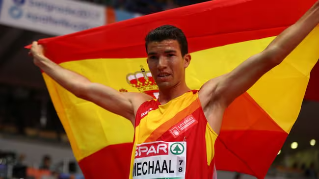 ¿Cuántos títulos tiene el atleta Adel Mechaal?