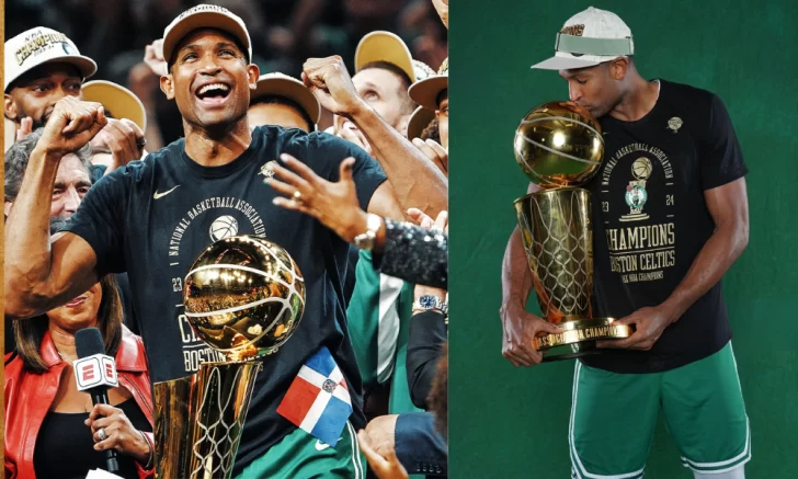 Al Horford trae por primera vez el trofeo de campeón NBA Larry O’Brien