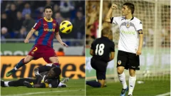 ¿Qué jugadores han vestido la camiseta del Barcelona FC y Valencia?