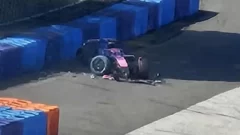 Susto en Hungría: fuerte accidente de Colapinto durante un test con Alpine, pero se encuentra fuera de peligro