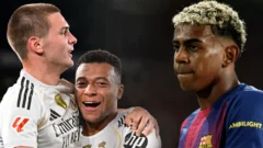 ¿Juegan Mastantuono y Lamine Yamal? Alineaciones confirmadas del Real Madrid y Barcelona