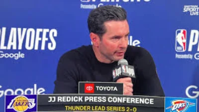 JJ Redick explota contra los árbitros y enciende la chispa de los Lakers ante el Thunder