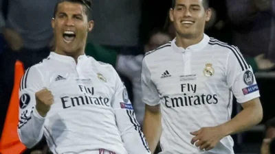 El histórico reencuentro de Cristiano Ronaldo y James Rodríguez en el Mundial