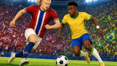 El choque de titanes entre Vinicius y Haaland paraliza el Mundial