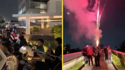 Mexicanos sitian el hotel de Inglaterra para perturbar